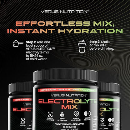 Electrolytes Powder No Sugar- Zero Calorie Hydration Powder | Sugar Free Electrolytes for Fasting