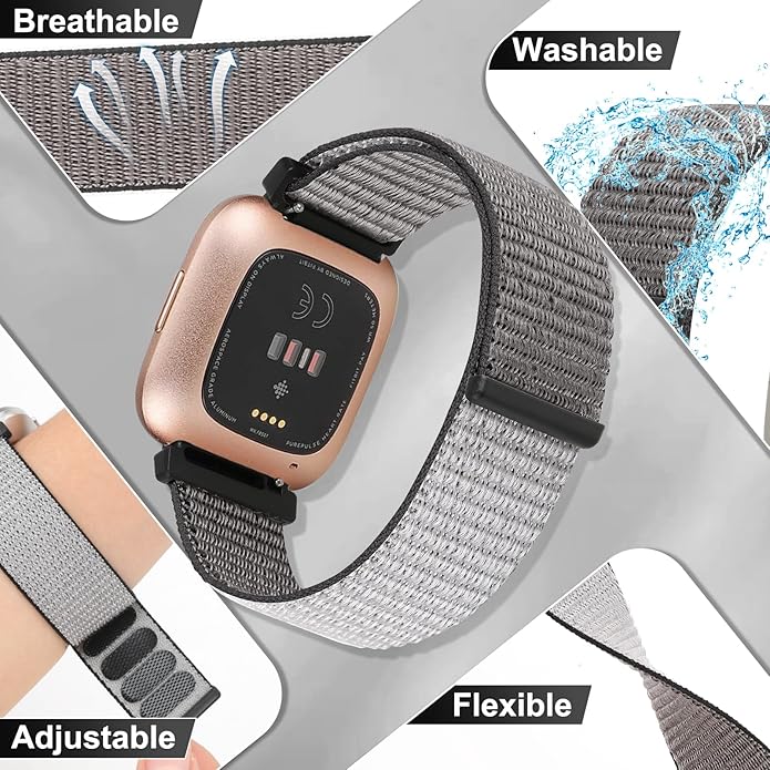 Tiptops 3 Pack Bands Compatible with Fitbit Versa 2/Fitbit Versa/Versa Lite/Versa SE for Women Men