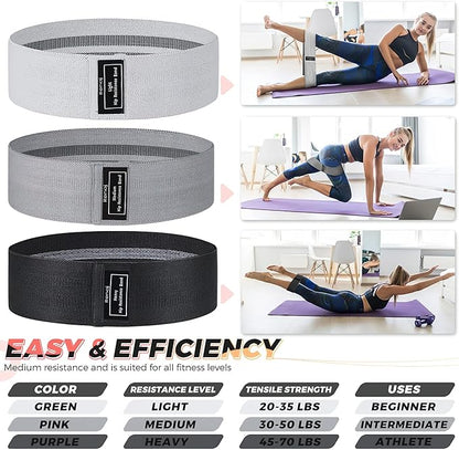 Renoj Resistance Bands, Yoga Starter Sets for Women and Men, 3 Set of Stretch Exercise Workout