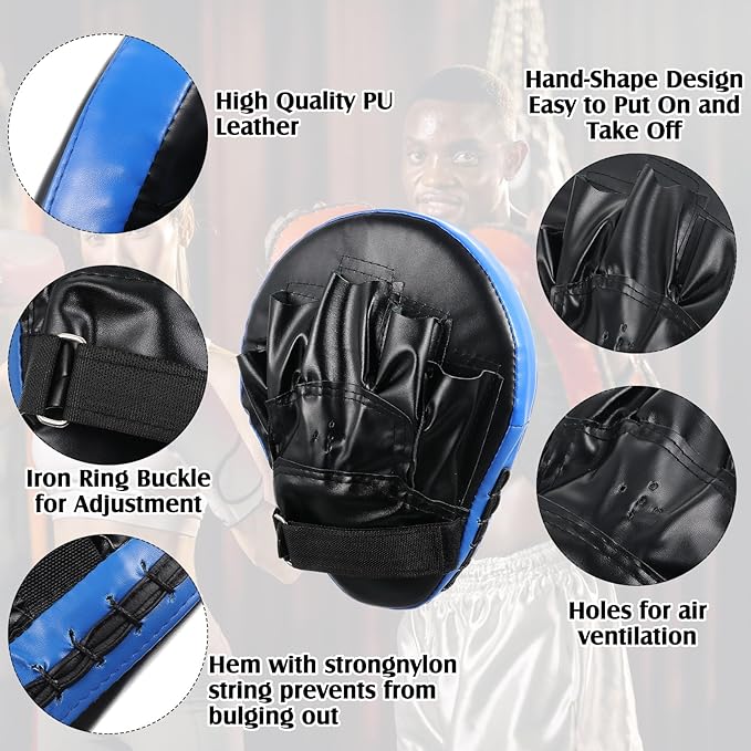 10 In1 Punching Mitts Kick Pad Set Taekwondo Pads Boxing Mitts Focus Pads Boxing Gloves Safety Head
