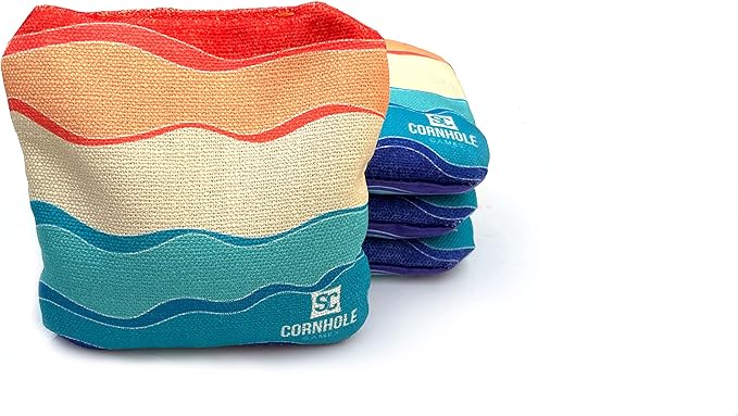Professional Dual Sided Cornhole Bags- 16 oz 6x6 w/Premium Resin Fill - Official Tournament