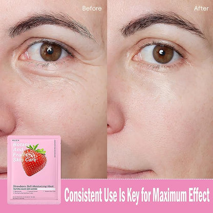40 Pack Collagen Face Masks Skincare Bulk for All Skin Types,Hydrating Spa Face Mask for Sensitive