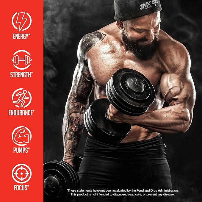 JNX SPORTS The Curse! Pre Workout Powder for Men & Women, Caffeine, Beta-Alanine, Creatine