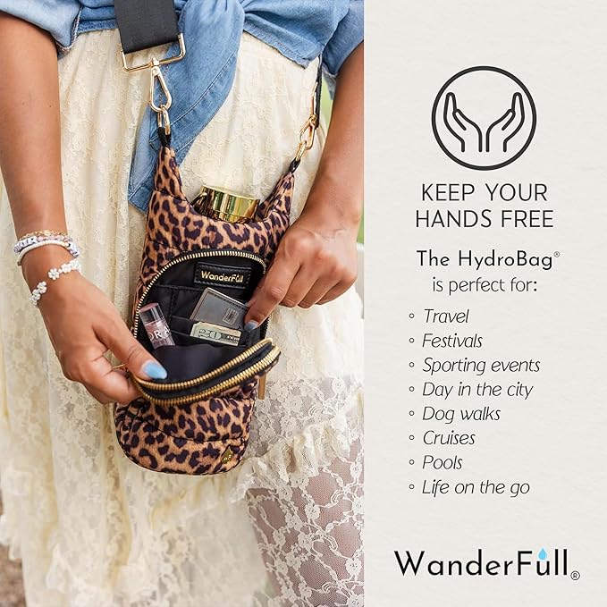 WanderFull® Original HydroBag® Collection, Water Bottle Holder w/Strap & Phone Pocket, Hands-Free