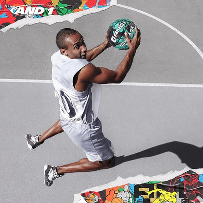 AND1 Enigma Basketball - Streetball for Indoor and Outdoor Use, Deep Channel Construction and