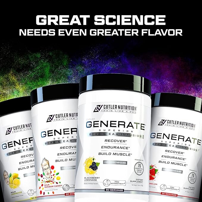 Cutler Nutrition Generate EAA and BCAA Powder: Best Branched Chain Amino Acids Supplement with