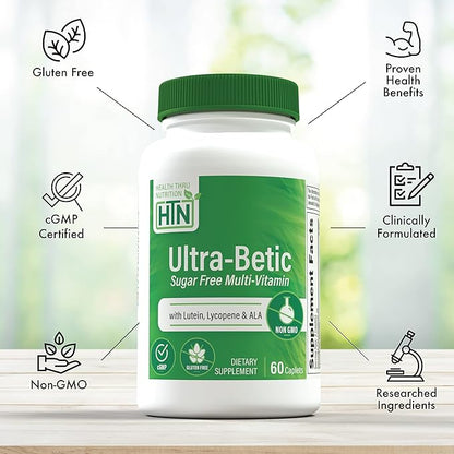 Health Thru Nutrition Ultra-Betic Multivitamin 60 Count | Supports Nerve, Vision, Energy | with