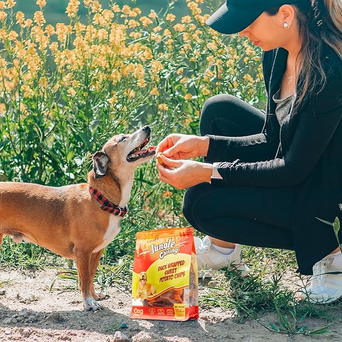 Jungle Calling Sweet Potato & Duck Dog Treats, Vegetarian, Nutritious and Delicious Snacks for Your