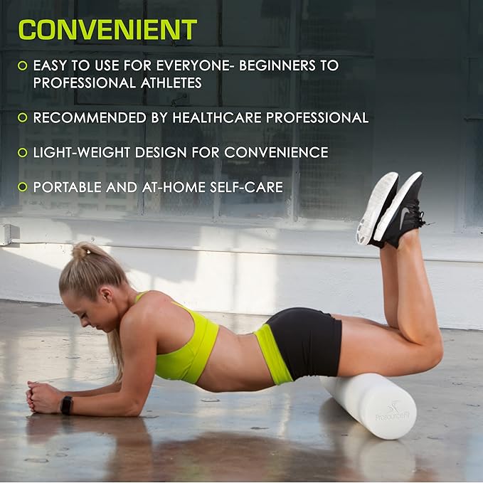 ProsourceFit Flex Foam Rollers for Muscle Massage, Physical Therapy, Core & Balance Exercises
