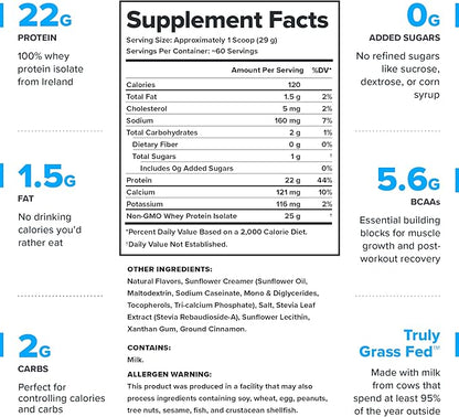 LEGION Whey+ Protein Whey Isolate from Grass Fed Cows - Whey Protein Isolate Powder Low Calorie