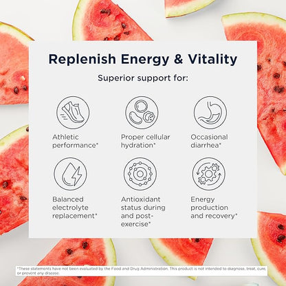 Designs for Health ElectroPure Hydration Packets, Watermelon Flavor - Electrolytes Powder with