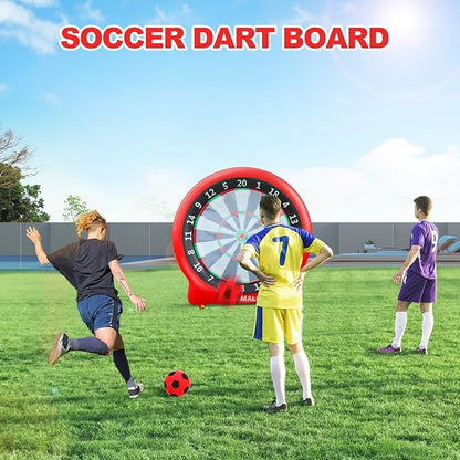 Giant Dart Board Inflatable with Pump, Outdoor and Indoor Soccer Sport Kick Dartboard for Kids and