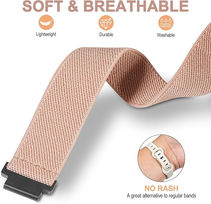 Elastic Nylon Watchband Compatible with Garmin Forerunner 235/220/230/620/630/735XT,Soft Adjustable