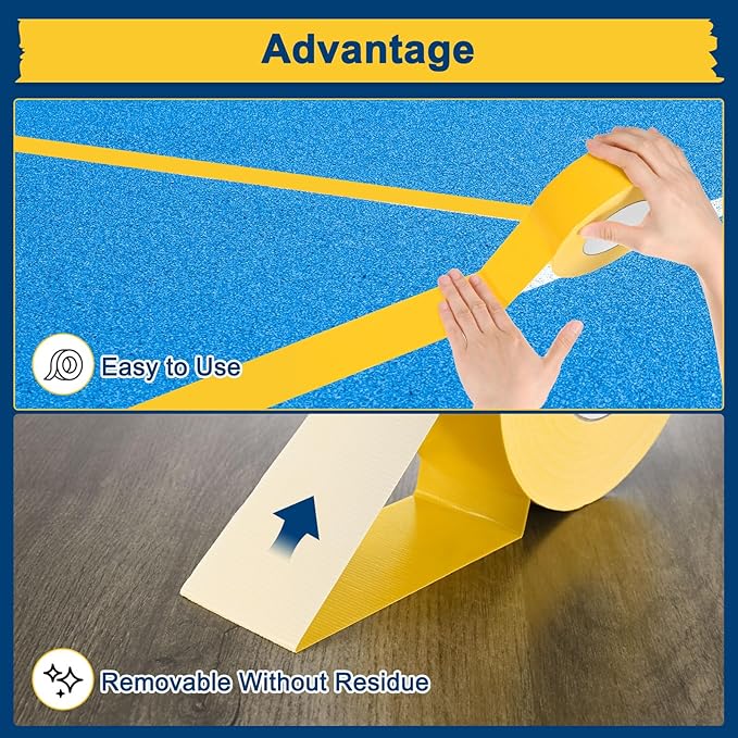 Pickleball Court Tape, Outdoor Pickleball Lines, No Residue Court Marking Kit for