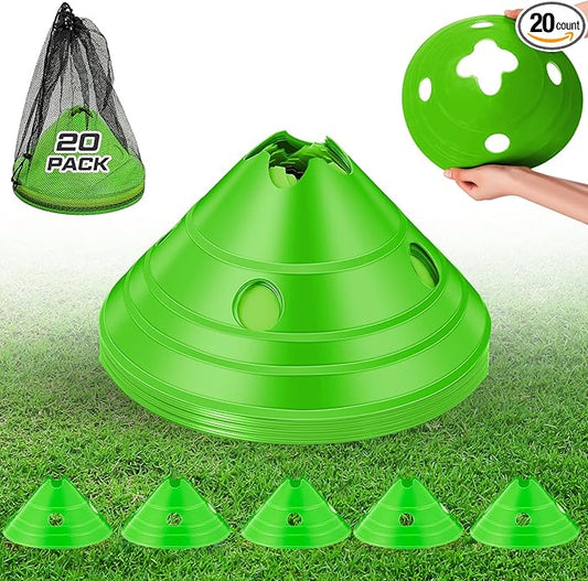 ShinyRelief Jumbo Disc Cones Jumbo Soccer Cones with Mesh Bag Giant Large Agility for Soccer