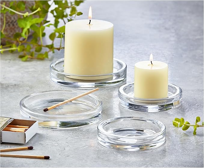 tag Chapel 4X6 Ivory Pillar Paraffin Wax Candle Unscented Drip-Free Long Burning 130 Hours for Home