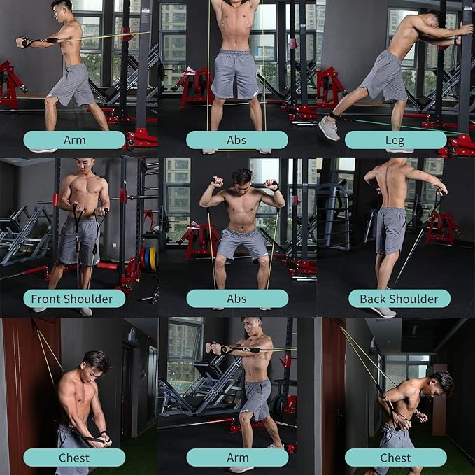 WHATAFIT Resistance Bands, Exercise Bands，Resistance Bands for Working Out, Work Out Bands with