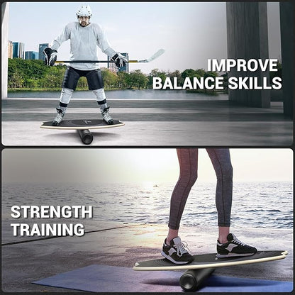 Sportneer Balance Board - 7 Modes Wobble Board with Adjustable Stoppers - Exercise Balancing