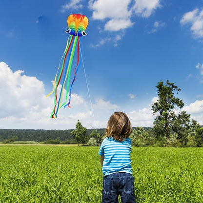 Xida Octopus Kite for Kids Ages 4-8, Professional Kites for Beginners and Adults, Easy to Fly Beach