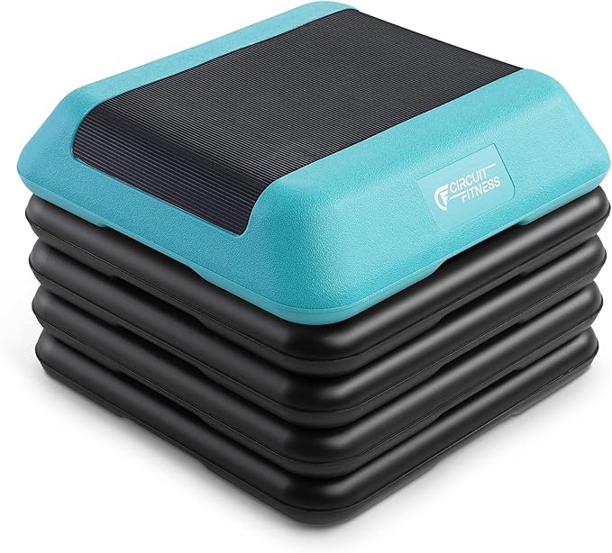 Circuit Fitness by Marcy 16 x 16 inches Adjustable Height Aerobic Step Platform with Adjustable