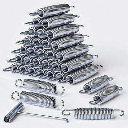 Trampoline Springs Heavy Duty Stainless Steel Replacement,16-Pack with T-Hook and Pulling