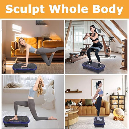 Vibration Plate Exercise Machine, Vibrating Plate Fitness Platform with Remote Control ??Portable