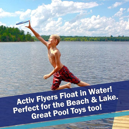 Activ Life Kid’s Flying Rings (2 Pack) They Fly Straight & Don’t Hurt, 80% Lighter Than Standard