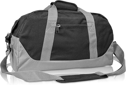 DALIX 18" Two Tone Duffle Bag Medium Black Red Blue Gold Pink Purple Gray