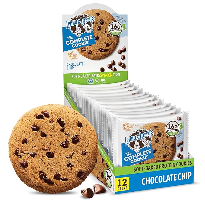 Lenny & Larry's The Complete Cookie, Chocolate Chip, Soft Baked, 16g Plant Protein, Vegan, Non-GMO