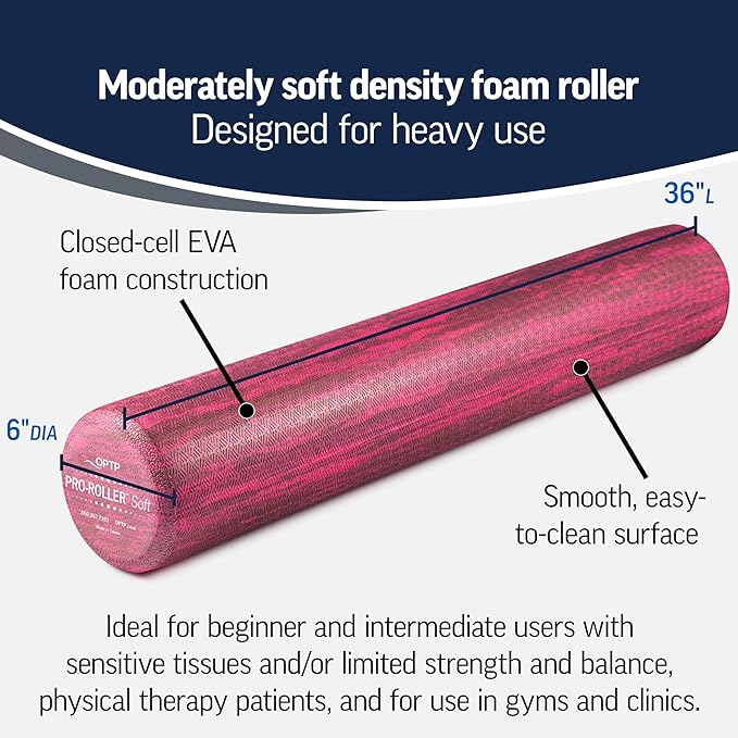 OPTP PRO-Roller Soft Density Foam Roller ??Low Density Soft Foam Roller for Physical Therapy