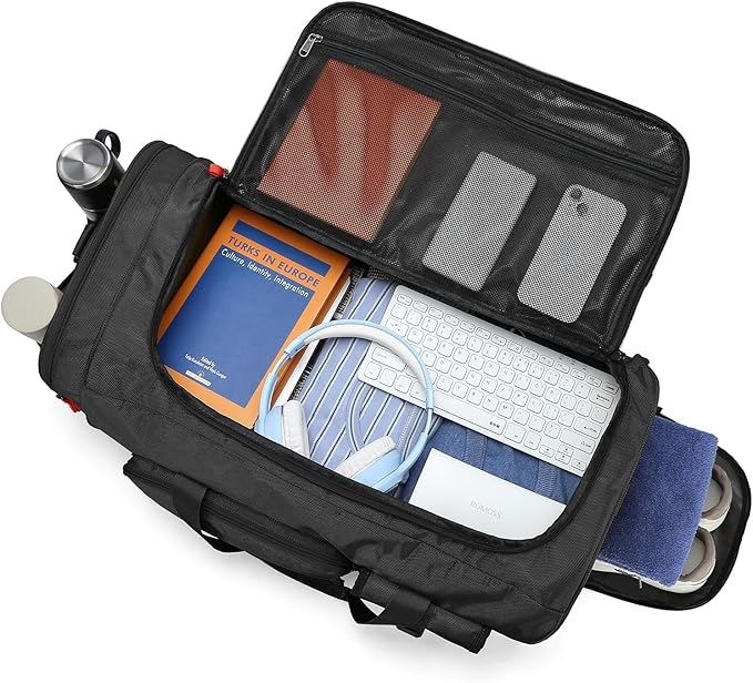Lyweem Large Duffle Bag Backpack for Travel, 70L Heavy Duty Gym Duffel Bag with Shoes Compartment