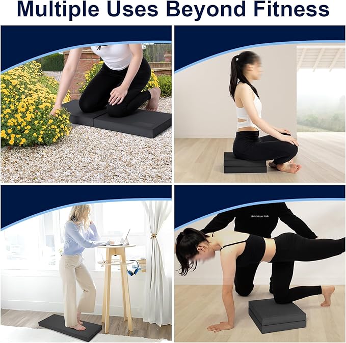 StrongTek Professional Foam Exercise Balance Pad - 15.8" x 13" x 2", High-Density TPE Foam Knee