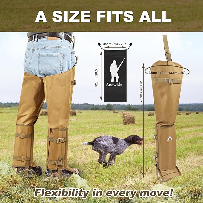 Snake Guard Chaps Waterproof Snake Chaps for Hunting Snake Bite Protection Gear Adjustable Size