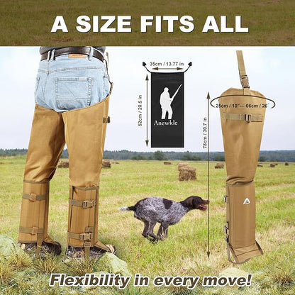 Snake Guard Chaps Waterproof Snake Chaps for Hunting Snake Bite Protection Gear Adjustable Size