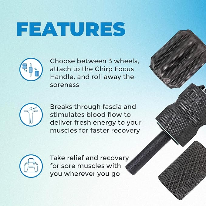 Chirp 3-in-1 Muscle Roller - Customizable Recovery Massager for Targeted Deep Tissue Massage