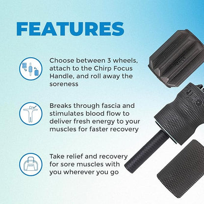 Chirp 3-in-1 Muscle Roller - Customizable Recovery Massager for Targeted Deep Tissue Massage