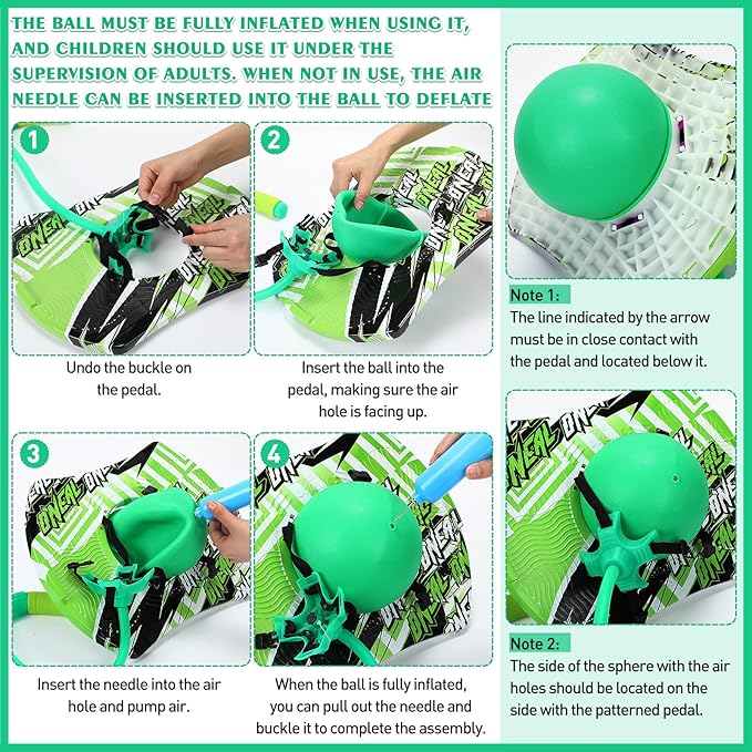 Layhit 2 Pcs Pogo Jumper with Handle for Kids Pump Pogo Ball Stick Jumper Balance Bounce Ball with