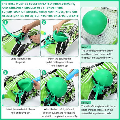 Layhit 2 Pcs Pogo Jumper with Handle for Kids Pump Pogo Ball Stick Jumper Balance Bounce Ball with