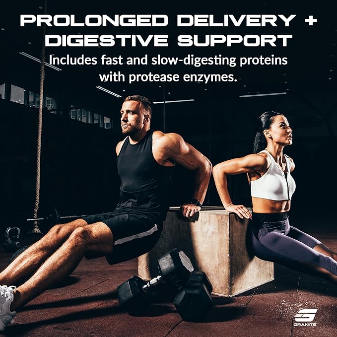 Granite Nutrition Protein Powder - Premium 5-Source Blend (Whey, Casein, Egg, Grass-Fed Beef) for