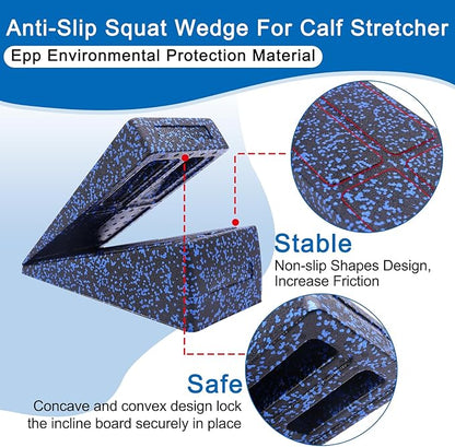 Slant Board Squat Wedge for Calf Stretchingï¼? Pcs 12" x 6.3" Foot Stretcher Balance Board for