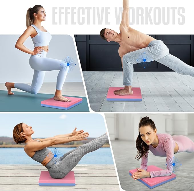 Yes4All Upgraded Size Foam Pad for Exercise, Nonslip Foam Balance Pad Physical Therapy, Yoga &