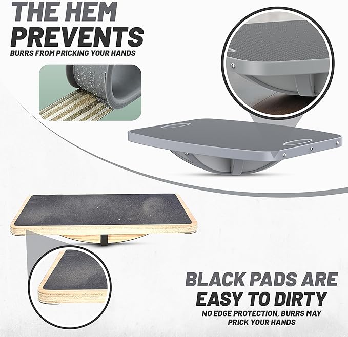 Advanced Wood Balance Board, 360 Degree Rotation and Tilt - Non-Slip 500 lbs Wobble Board for