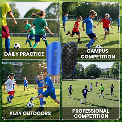Shin Guards Soccer Kids 2025 Version High-Density Foam Soccer Shin Guard with Sleeves Shin