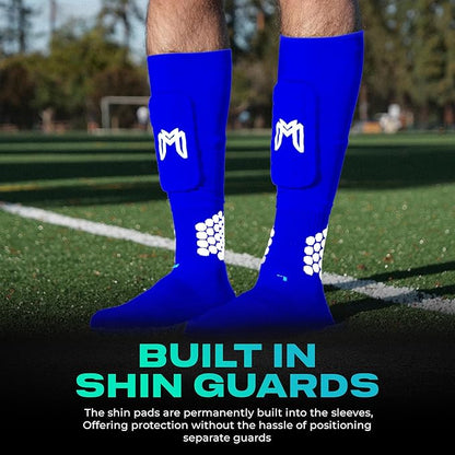 Mini Shin Guards Soccer – Built in Shin Pad Sleeves for Mens, Women, Teens - Small Shin Guards