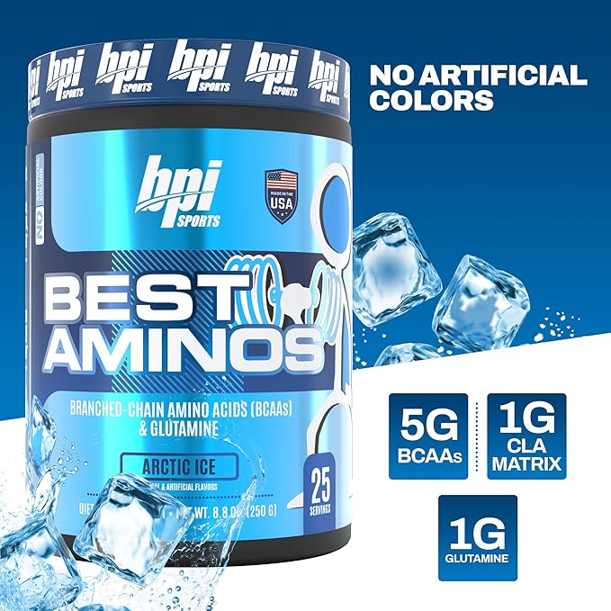 BPI Sports Best Aminos - BCAA Powder Post Workout & Glutamine Recovery Drink with Branched Chain
