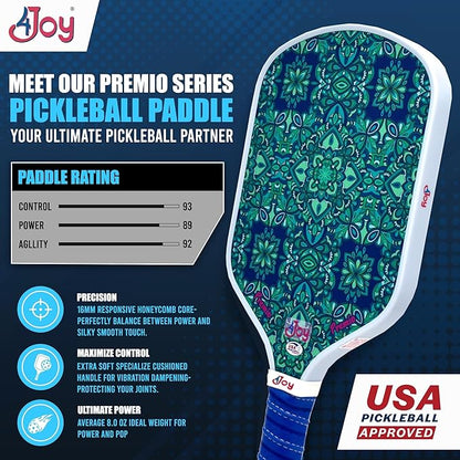 4Joy Pickleball Paddle Premio Series - Thermoformed Premium T700 Carbon Fiber Pickleball Paddless