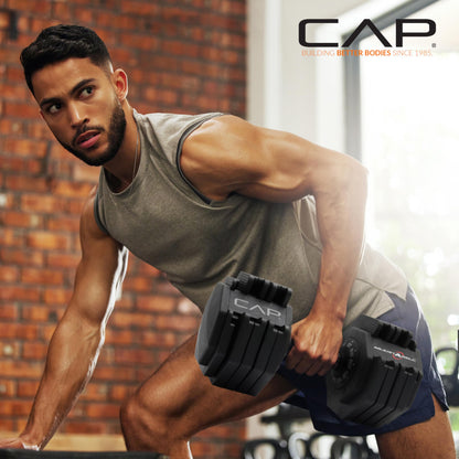 CAP ADJUSTABELL Adjustable Dumbbell Set, Premium Quick Select Adjustable Weights for Home Gym