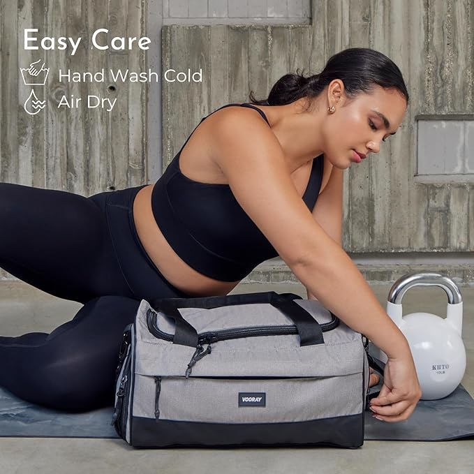 Vooray 22L Boost Duffle Bag – Small Gym Bag for Men and Women, Lightweight Travel Duffel with Shoe