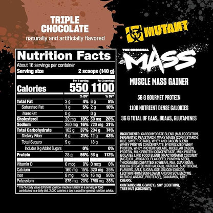 Mutant Mass | Weight Mass Gainer Protein Powder - high Calorie Protein Powder for Mass gain