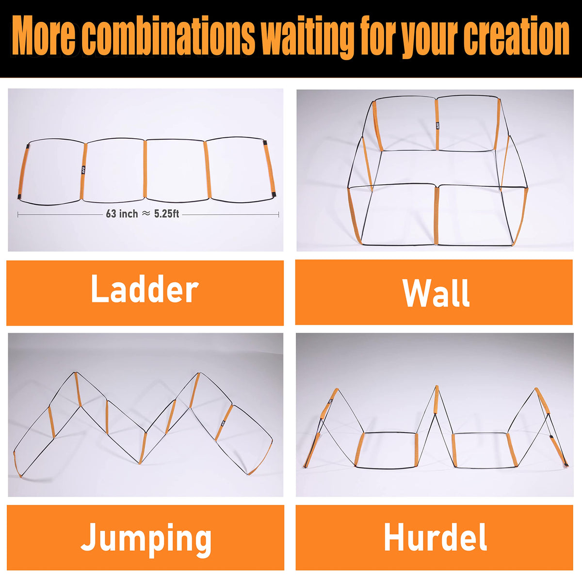 ALPHAWORX Agility Ladder, Agility Training Equipment, Soccer Speed Ladder, Football Footwork